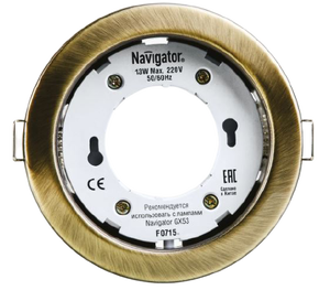 Светильник NGX-R1-007-GX53 Черненая бронза 71 283 Navigator - картинка 1