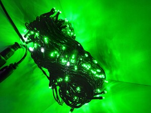 Гирлянда светодиодная 20 м , черный провод,200 LED,зелёный - картинка 1