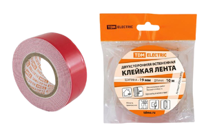 Двухсторонняя вспененная клейкая лента ширина 19 мм длина 10 м TDM - картинка 1