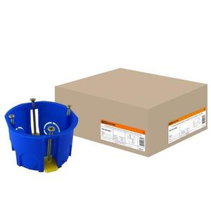 Уст. коробка СП D68X45MM, саморезы, пл. лапки, синяя, IP20, TDM - картинка 1