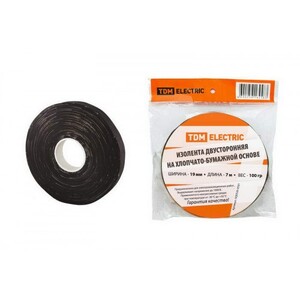 Изолента ХБ 19мм*7м двусторонняя (100 r)TDM - картинка 1